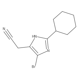 2-(4-Bromo-2-cyclohexyl-1H-imidazol-5-yl)acetonitrile结构式