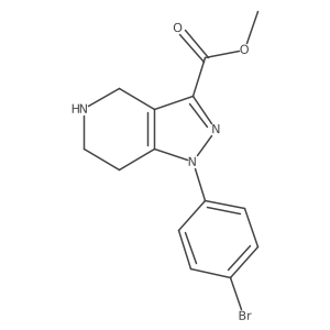 methyl 1-(4-bromophenyl)-1H,4H,5H,6H,7H-pyrazolo[4,3-c]pyridine-3-carboxylate Structure