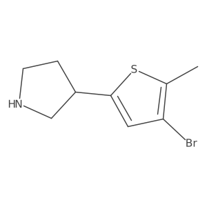 3-(4-Bromo-5-methylthiophen-2-yl)pyrrolidine结构式