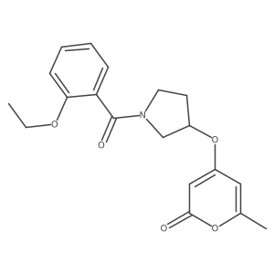 4-((1-(2-ethoxybenzoyl)pyrrolidin-3-yl)oxy)-6-methyl-2H-pyran-2-one Structure