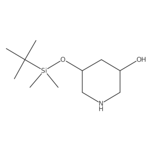(3S,5S)-5-[(tert-butyldimethylsilyl)oxy]piperidin-3-ol结构式