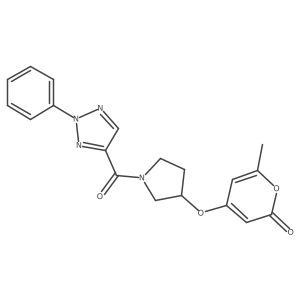 6-methyl-4-((1-(2-phenyl-2H-1,2,3-triazole-4-carbonyl)pyrrolidin-3-yl)oxy)-2H-pyran-2-one Structure