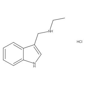 ethyl[(1H-indol-3-yl)methyl]amine hydrochloride结构式