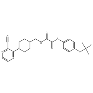 N1-((1-(3-cyanopyrazin-2-yl)piperidin-4-yl)methyl)-N2-(4-(trifluoromethoxy)phenyl)oxalamide结构式