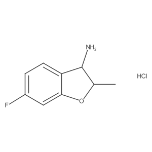 6-Fluoro-2-methyl-2,3-dihydro-1-benzofuran-3-amine hydrochloride Structure