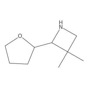 3,3-Dimethyl-2-(oxolan-2-yl)azetidine Structure