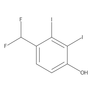 4-(Difluoromethyl)-2,3-diiodophenol Structure