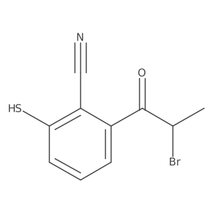 2-(2-Bromopropanoyl)-6-mercaptobenzonitrile结构式