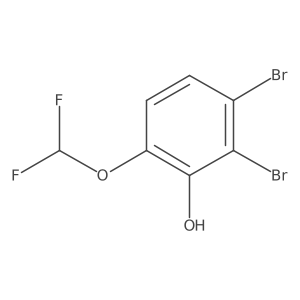 2,3-Dibromo-6-(difluoromethoxy)phenol结构式