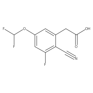 2-(2-Cyano-5-(difluoromethoxy)-3-fluorophenyl)acetic acid Structure