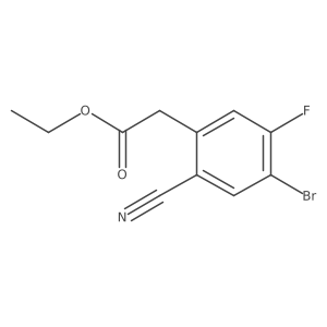 Ethyl 4-bromo-2-cyano-5-fluorophenylacetate Structure