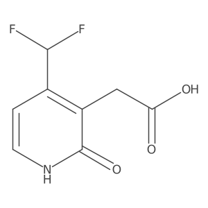 2-(4-(Difluoromethyl)-2-hydroxypyridin-3-yl)acetic acid Structure