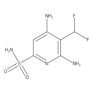 4,6-Diamino-5-(difluoromethyl)pyridine-2-sulfonamide结构式