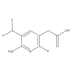 2-(6-Amino-5-(difluoromethyl)-2-fluoropyridin-3-yl)acetic acid结构式