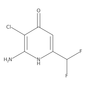 2-Amino-3-chloro-6-(difluoromethyl)pyridin-4-ol结构式