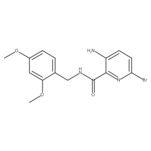 3-Amino-6-bromo-N-[(2,4-dimethoxyphenyl)methyl]-2-pyridinecarboxamide结构式