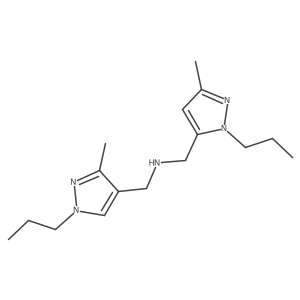[(3-methyl-1-propyl-1H-pyrazol-4-yl)methyl][(3-methyl-1-propyl-1H-pyrazol-5-yl)methyl]amine结构式