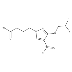 4-[3-(2,2-difluoroethoxy)-4-nitro-1H-pyrazol-1-yl]butanoic acid结构式