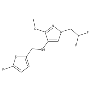 1-(2,2-difluoroethyl)-N-[(5-fluorothiophen-2-yl)methyl]-3-methoxy-1H-pyrazol-4-amine Structure