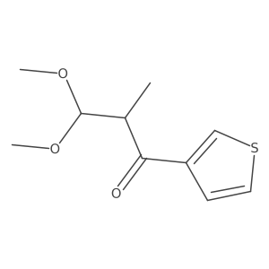 3,3-Dimethoxy-2-methyl-1-(thiophen-3-yl)propan-1-one结构式