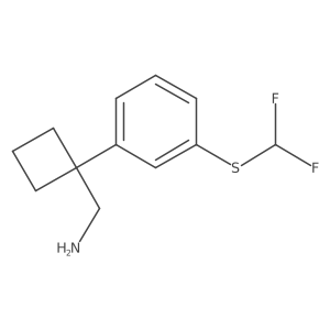 (1-{3-[(Difluoromethyl)sulfanyl]phenyl}cyclobutyl)methanamine Structure