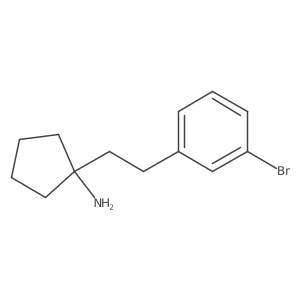 1-[2-(3-Bromophenyl)ethyl]cyclopentan-1-amine结构式