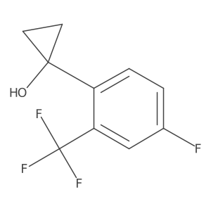 1-[4-Fluoro-2-(trifluoromethyl)phenyl]cyclopropan-1-ol结构式