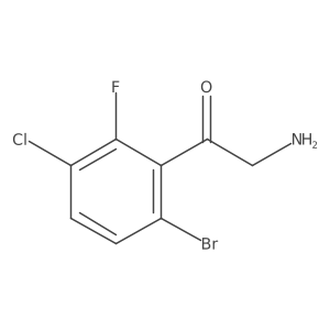 2-Amino-1-(6-bromo-3-chloro-2-fluorophenyl)ethan-1-one结构式
