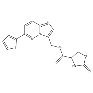 2-oxo-N-[(6-thiophen-2-yl-[1,2,4]triazolo[4,3-b]pyridazin-3-yl)methyl]imidazolidine-4-carboxamide Structure