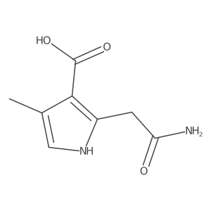 2-(carbamoylmethyl)-4-methyl-1H-pyrrole-3-carboxylic acid结构式