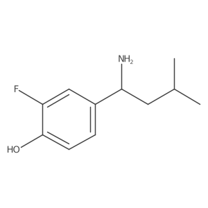 4-(1-Amino-3-methylbutyl)-2-fluorophenol Structure