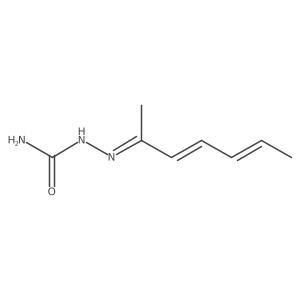 2-(1-Methyl-2,4-hexadien-1-ylidene)hydrazinecarboxamide Structure