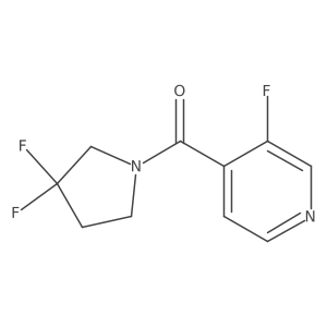 (3,3-Difluoropyrrolidin-1-yl)(3-fluoropyridin-4-yl)methanone结构式