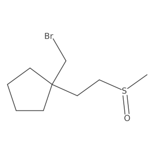 1-(Bromomethyl)-1-(2-methanesulfinylethyl)cyclopentane结构式