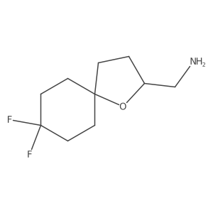 (8,8-Difluoro-1-oxaspiro[4.5]decan-2-YL)methanamine结构式