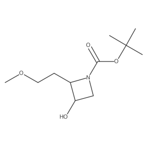 Tert-butyl (2R,3R)-3-hydroxy-2-(2-methoxyethyl)azetidine-1-carboxylate Structure
