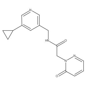 N-((5-cyclopropylpyridin-3-yl)methyl)-2-(6-oxopyridazin-1(6H)-yl)acetamide Structure