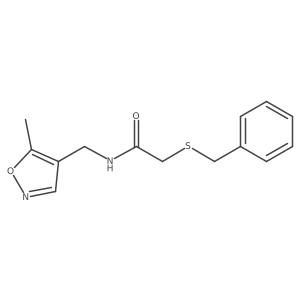 2-(benzylthio)-N-((5-methylisoxazol-4-yl)methyl)acetamide结构式