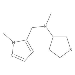 N-methyl-N-[(1-methyl-1H-pyrazol-5-yl)methyl]thiolan-3-amine结构式