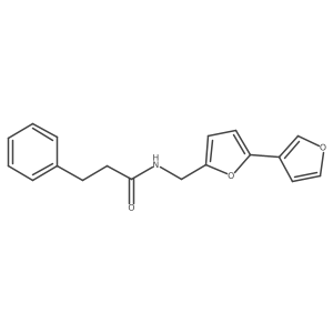 N-([2,3'-bifuran]-5-ylmethyl)-3-phenylpropanamide Structure