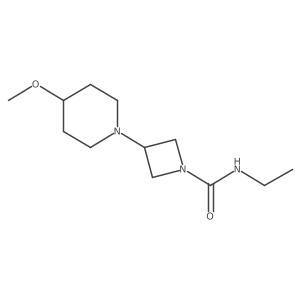 N-ethyl-3-(4-methoxypiperidin-1-yl)azetidine-1-carboxamide结构式