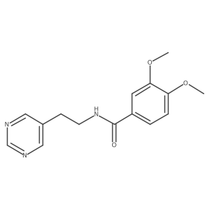 3,4-dimethoxy-N-(2-(pyrimidin-5-yl)ethyl)benzamide结构式