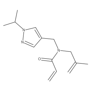 N-(2-methylprop-2-en-1-yl)-N-{[1-(propan-2-yl)-1H-pyrazol-4-yl]methyl}prop-2-enamide结构式