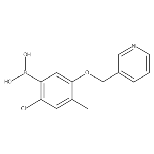 [2-Chloro-4-methyl-5-(pyridin-3-ylmethoxy)phenyl]boronic acid结构式