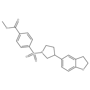 Methyl 4-{[3-(2,3-dihydro-1-benzofuran-5-yl)pyrrolidin-1-yl]sulfonyl}benzoate结构式