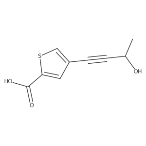 4-(3-Hydroxybut-1-yn-1-yl)thiophene-2-carboxylic acid结构式