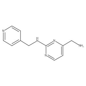 4-(aminomethyl)-N-[(pyridin-4-yl)methyl]pyrimidin-2-amine结构式