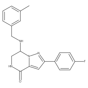2-(4-fluorophenyl)-7-[(3-methylbenzyl)amino]-6,7-dihydropyrazolo[1,5-a]pyrazin-4(5H)-one Structure