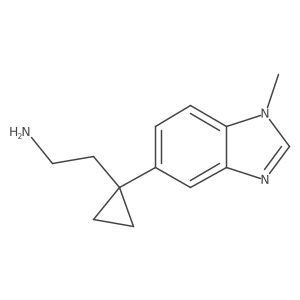 2-[1-(1-methyl-1H-1,3-benzodiazol-5-yl)cyclopropyl]ethan-1-amine结构式