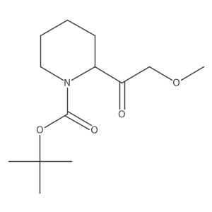 tert-butyl (2S)-2-(2-methoxyacetyl)piperidine-1-carboxylate结构式